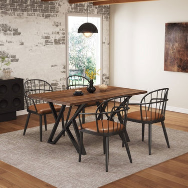 Indoor Dining Table With Metal Legs